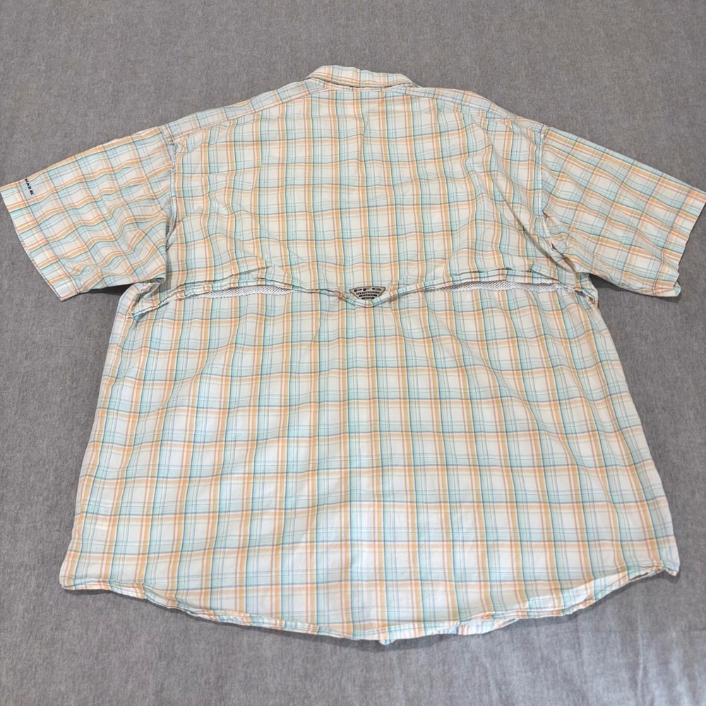 Columbia PFG Super Bonehead Mens XL Plaid Short Sleeve Fishing Shirt FM7272 - Picture 10 of 10